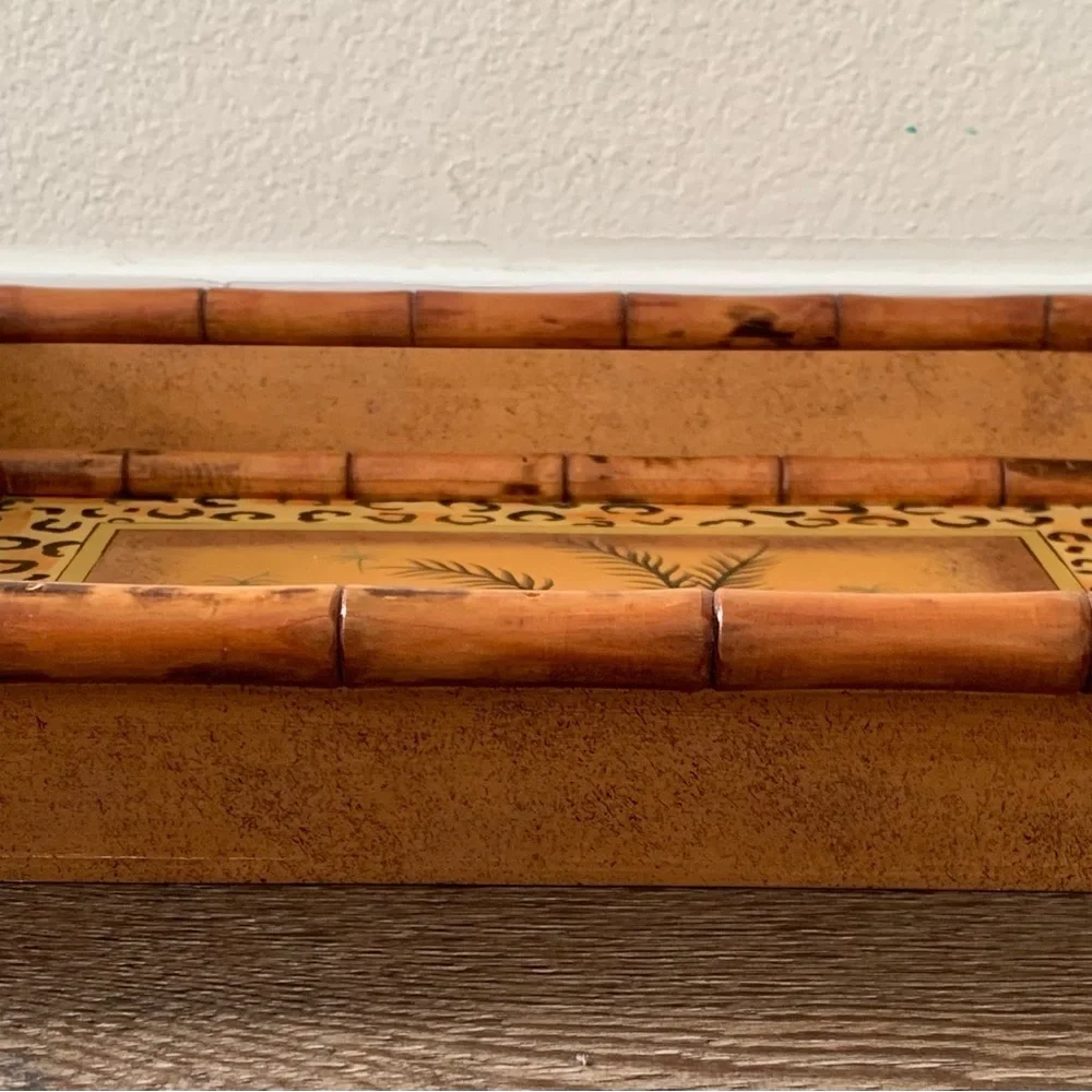 Elephant Design Bamboo Tray